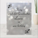 Cartão Aniversário personalizado da avó<br><div class="desc">Cartão personalizado na moda do aniversário para a avó</div>