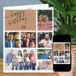 Cartão Aniversário Personalizado da Colagem de Fotografia<br><div class="desc">Cartão de aniversário personalizado para o seu filho (editável). O modelo de foto está pronto para você adicionar 7 de suas fotos favoritas e você também pode editar "SON" se preferir dizer o nome dele. Dentro, o cartão diz "feliz aniversário" e você também tem a opção de adicionar sua própria...</div>