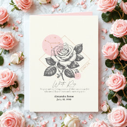 Cartão Aniversário Personalizado da Flor de Nascimento de