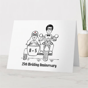 Cartão Aniversário Personalizado da Motocicleta & Sidecar