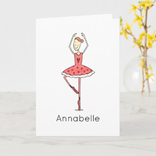 Cartão Aniversário Personalizado de Bailarina