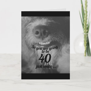 Cartão aniversário personalizado de humor de cão engraçad