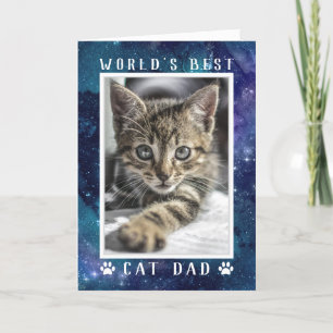 Cartão Aniversário Personalizado do Melhor Pai de Gato d