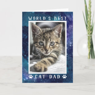 Cartão Aniversário Personalizado do Melhor Pai de Gato do