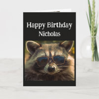 Aniversário Personalizado Nome Legal Irmão Raccoon