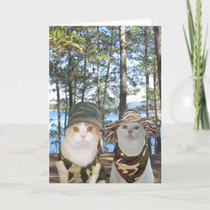 Cartão Aniversário personalizável de Gatinhos/gatos de ca