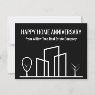 Cartão Aniversário pessoal da Real Estate Company Happy H