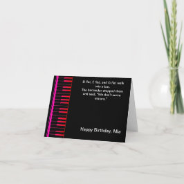 Cartão Aniversário Piada de Piano Engraçada