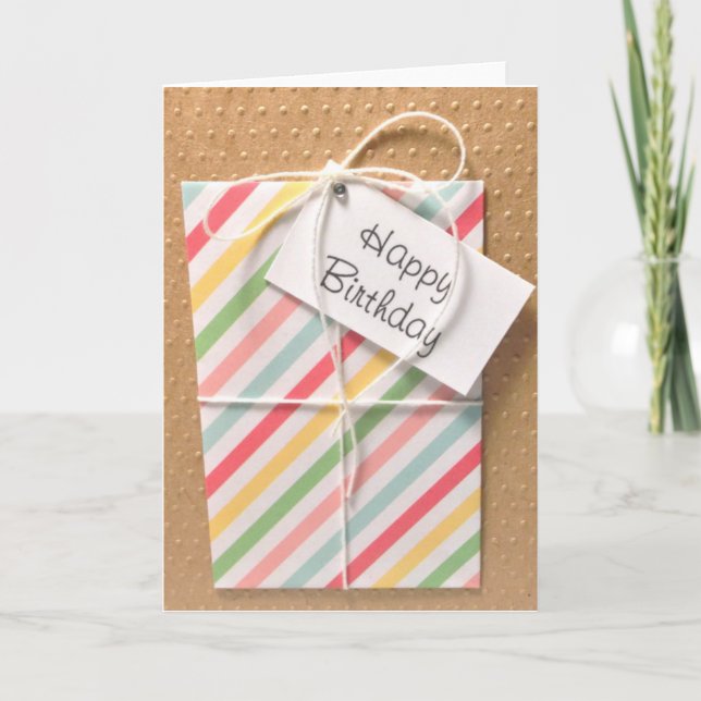 Cartão Aniversário presente (Frente)