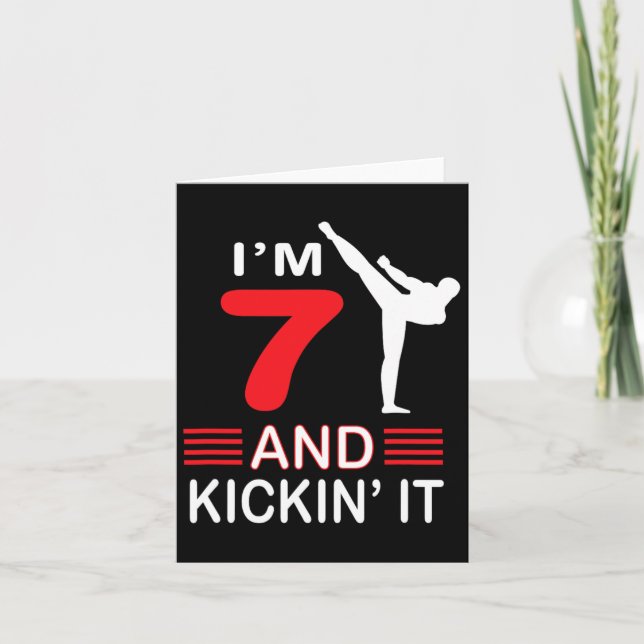 Cartão Aniversário Presente Artes Marciais Oferecem Garot (Frente)