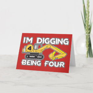 Cartão Aniversário que do miúdo o 4o eu estou escavando