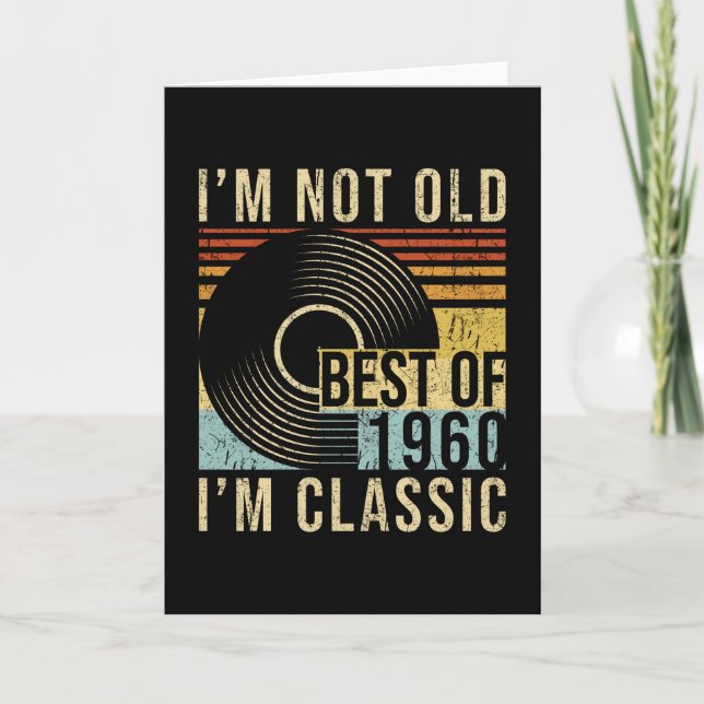 Cartão Aniversário Retro Melhor Da Década De 1960 (Frente)