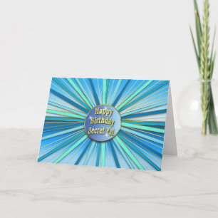 Cartão Aniversário - SECRET PAL - Sunburst - Blues/Golds