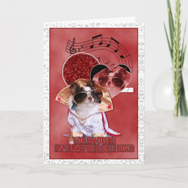 Cartão Aniversário - Sua Juventude Deixou o Edifício (Frente)