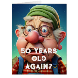 Cartão Aniversário Surpreendeu descrença 50 homens questi