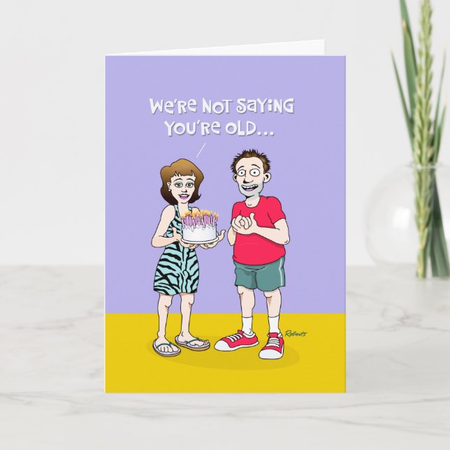 Cartão Aniversário "Time Marches On" (Frente)