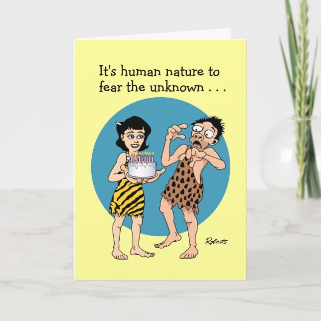 Cartão Aniversário, Vela Sopra (Frente)