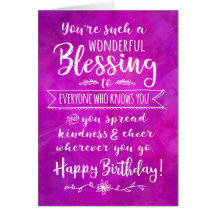 Aniversário, você é uma benção maravilhosa