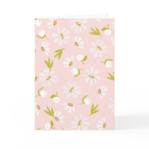 Aniversário White Watercolor Daisies