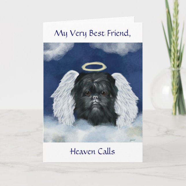 Cartão Anjo Affenpinscher (Frente)