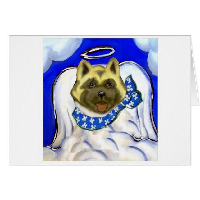 Cartão Anjo Akita (Frente Horizontal)