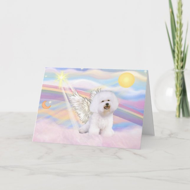 Cartão Anjo Bichon Frise (Frente)