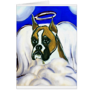 Cartão Anjo-cão-boxeiro