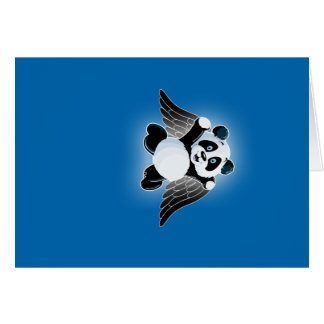 Cartão anjo da panda pequena