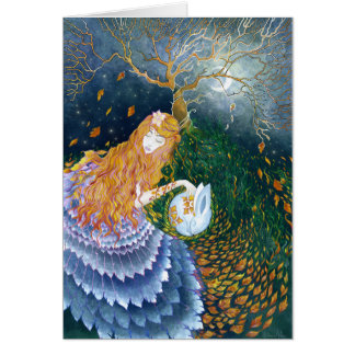 Cartão Anjo da queda do outono