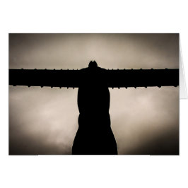 Cartão Anjo da silhueta norte