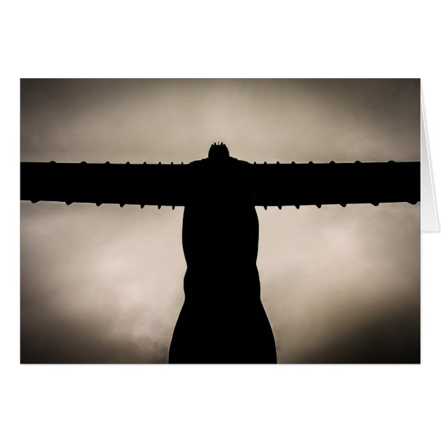 Cartão Anjo da silhueta norte (Frente Horizontal)