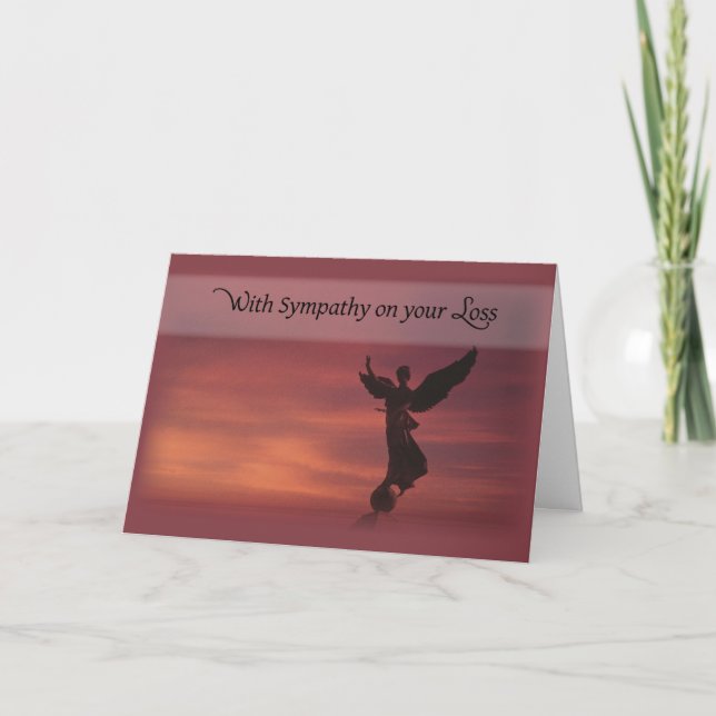 Cartão Anjo da Simpatia Pôr do Sol, Religioso (Frente)