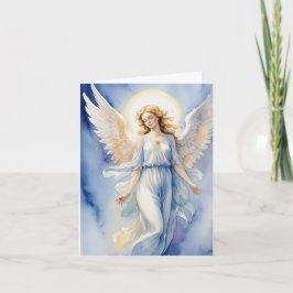 Cartão Anjo de Aquarela
