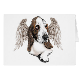 Cartão Anjo de Basset Hound