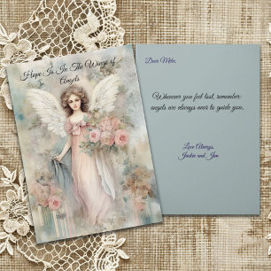 Cartão Anjo de Estilo Vintage para Qualquer Ocasião