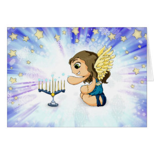 Cartão Anjo de Menorah