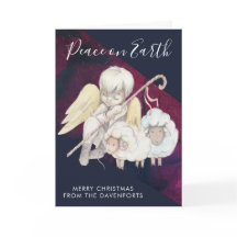 Anjo de Natal Shepherd com Lambs Holiday