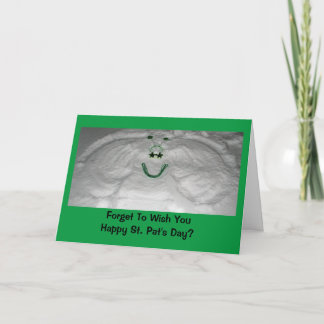 Cartão Anjo de Neve do Dia de São Patrício