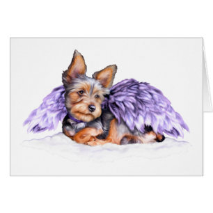 Cartão Anjo de Yorkie do yorkshire terrier