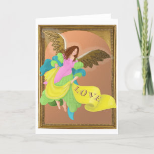 Cartão Anjo do amor de Natal (dentro vazio)
