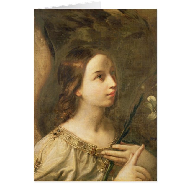 Cartão Anjo do aviso (Frente)