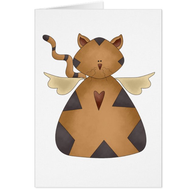 Cartão Anjo do gato (Frente)