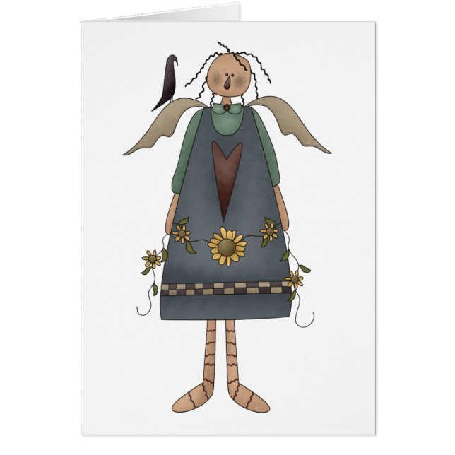 Cartão Anjo do girassol (Frente)