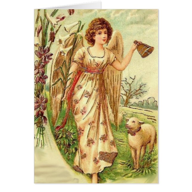 Cartão Anjo do vintage (Frente)