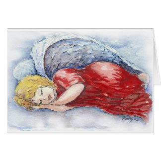 Cartão anjo doce… que dorme