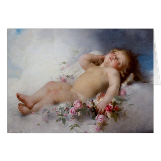 Cartão Anjo Dormindo (Frente Horizontal)