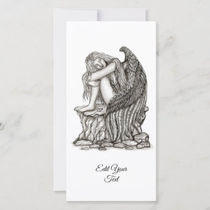 Cartão Anjo dormindo na pedra