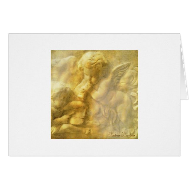 Cartão Anjo dourado 2 (Frente horizontal)