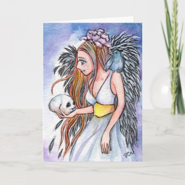 Cartão Anjo escuro (Frente)