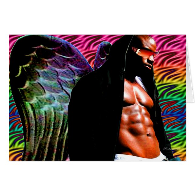 Cartão Anjo escuro (Frente Horizontal)